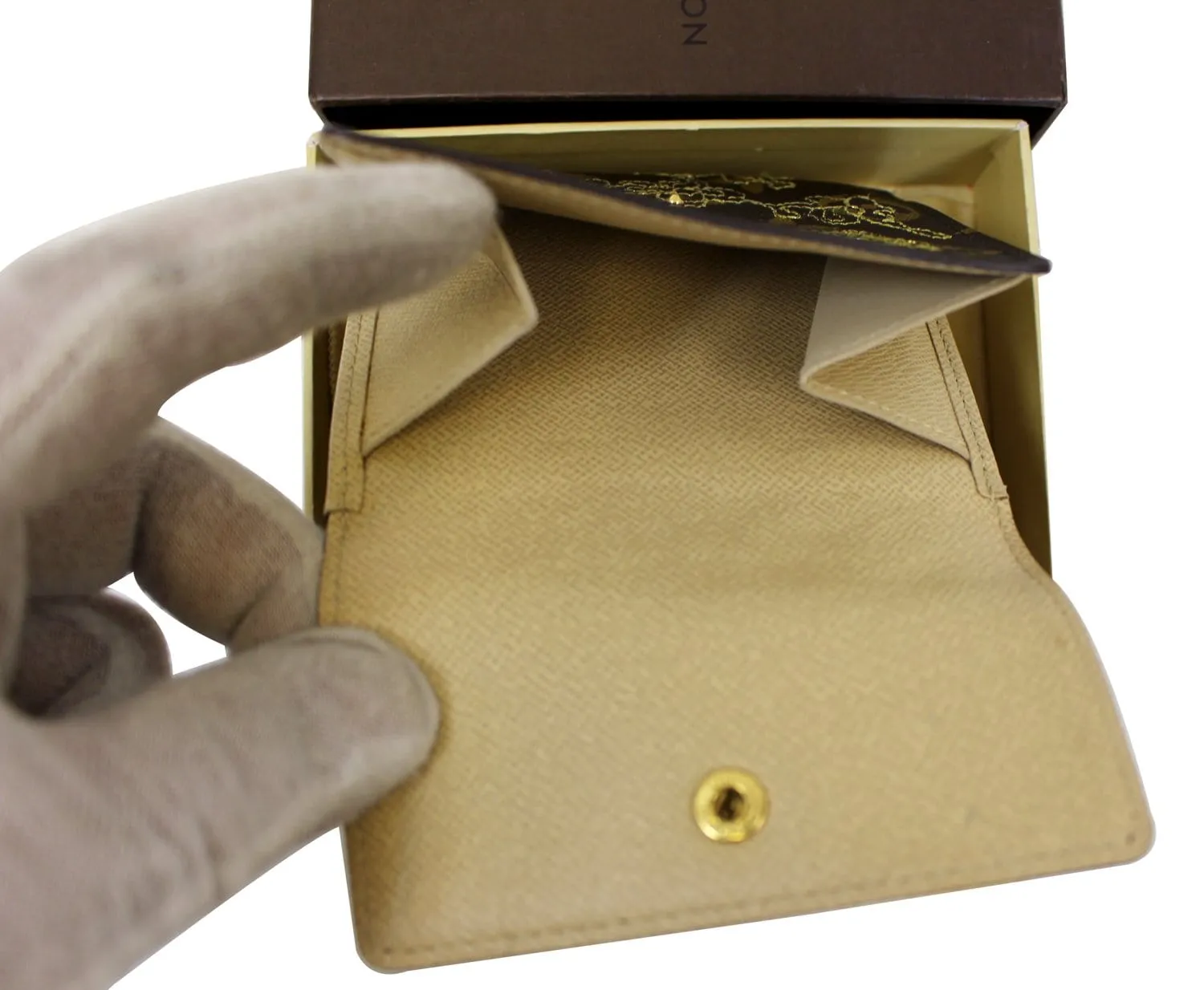 LOUIS VUITTON Gold Monogram Dentelle Trifold Wallet Limited - Sale
