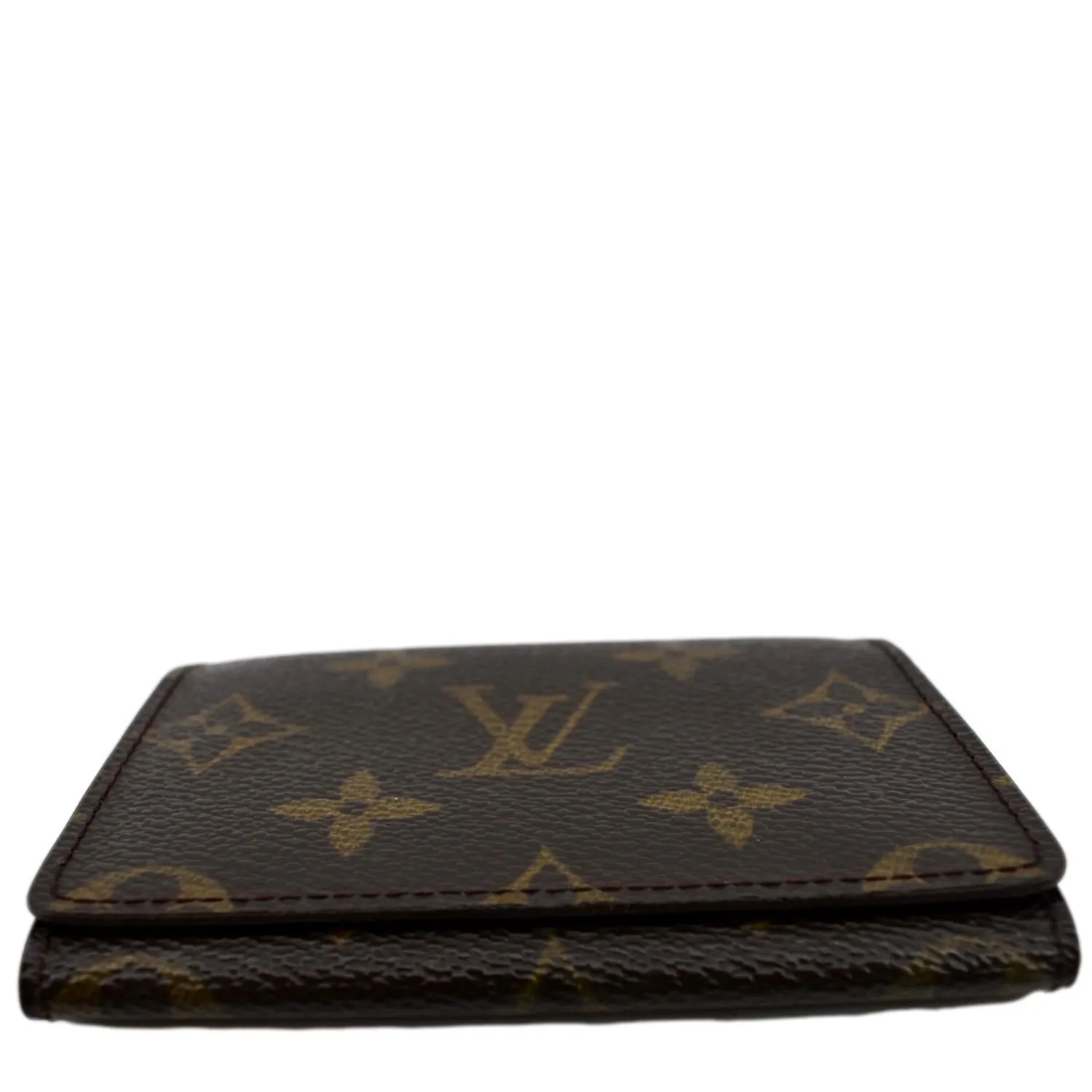 LOUIS VUITTON Monogram Canvas Card Holder Small Wallet Brown