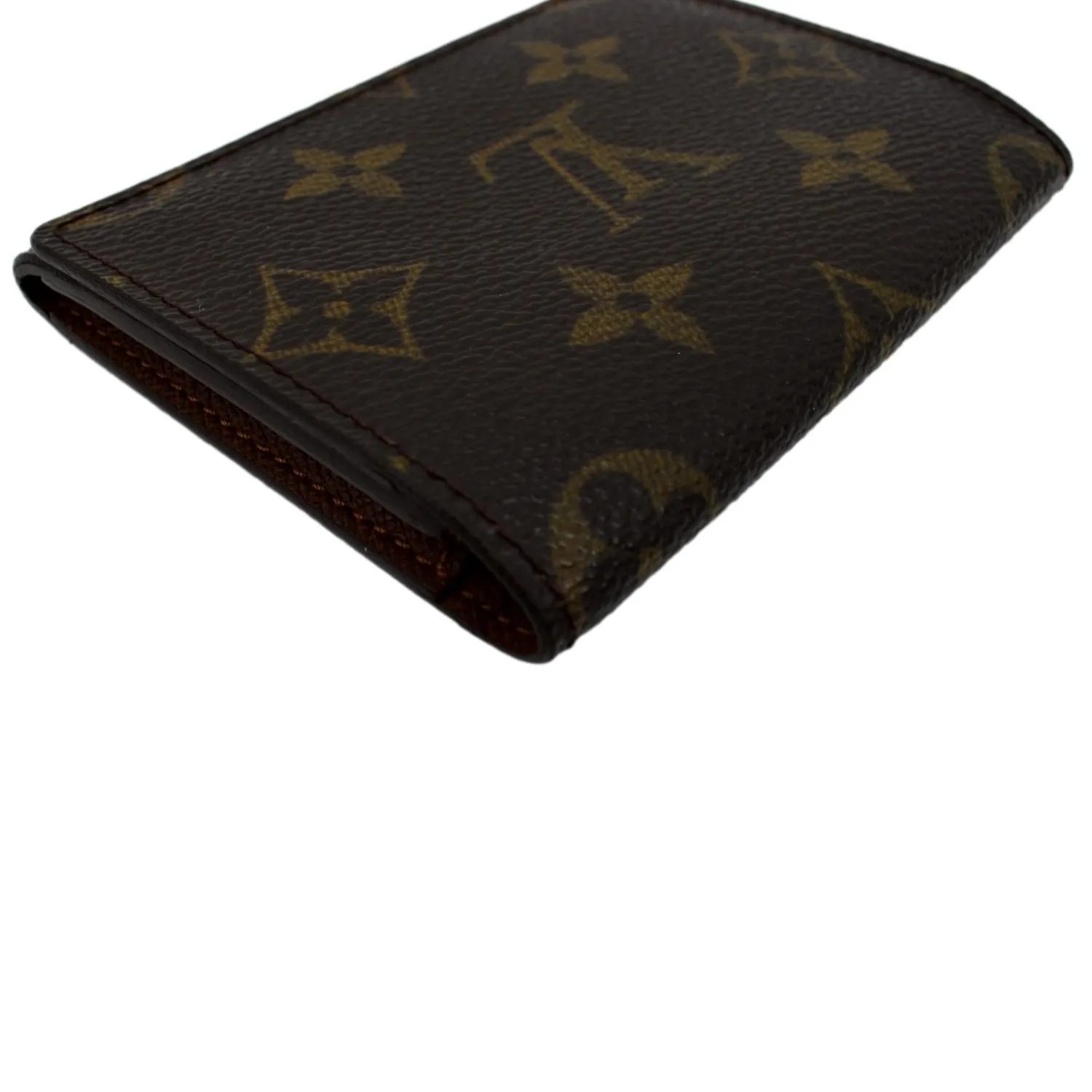 LOUIS VUITTON Monogram Canvas Card Holder Small Wallet Brown