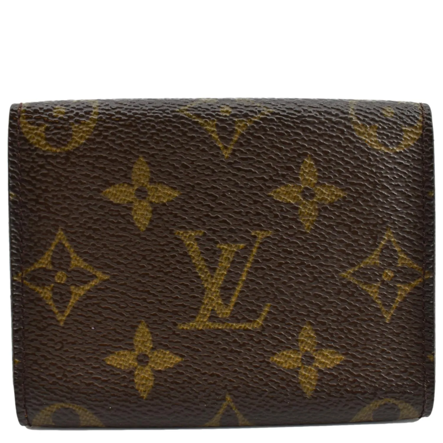 LOUIS VUITTON Monogram Canvas Card Holder Small Wallet Brown