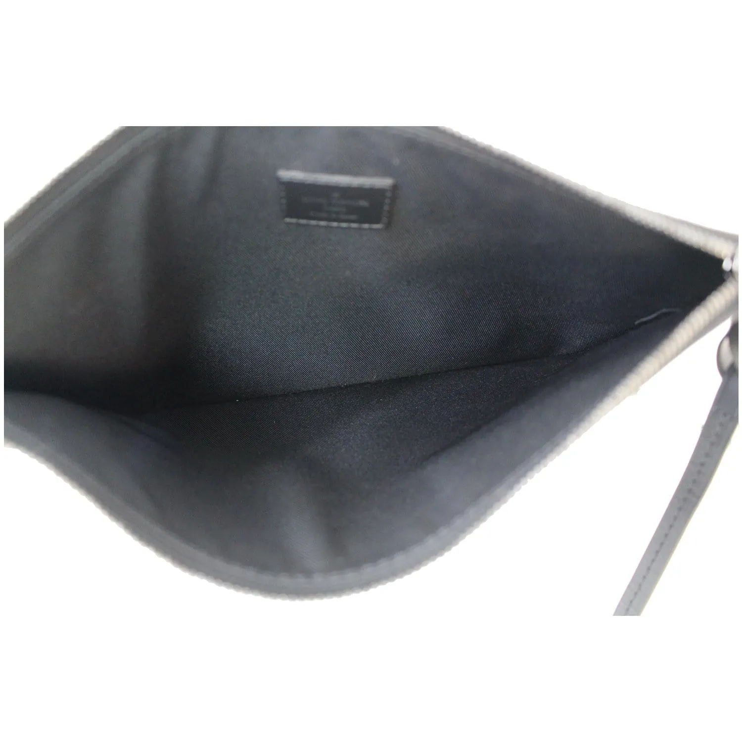 LOUIS VUITTON Pochette Monogram Eclipse Wristlet Black