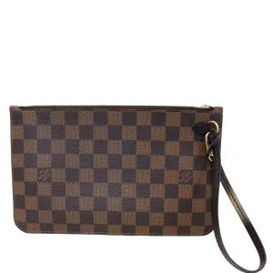 LOUIS VUITTON Pochette Wristlet Pouch Damier Ebene Neverfull MM/GM Brown