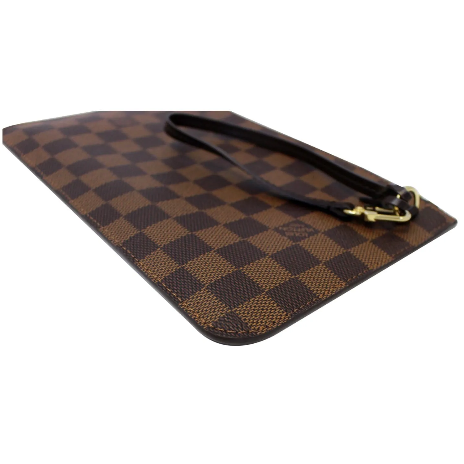 LOUIS VUITTON Pochette Wristlet Pouch Damier Ebene Neverfull MM/GM Brown