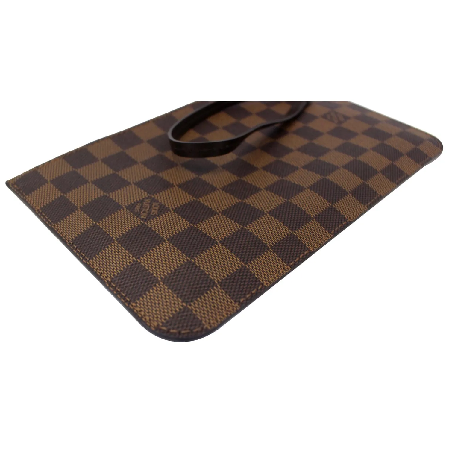 LOUIS VUITTON Pochette Wristlet Pouch Damier Ebene Neverfull MM/GM Brown