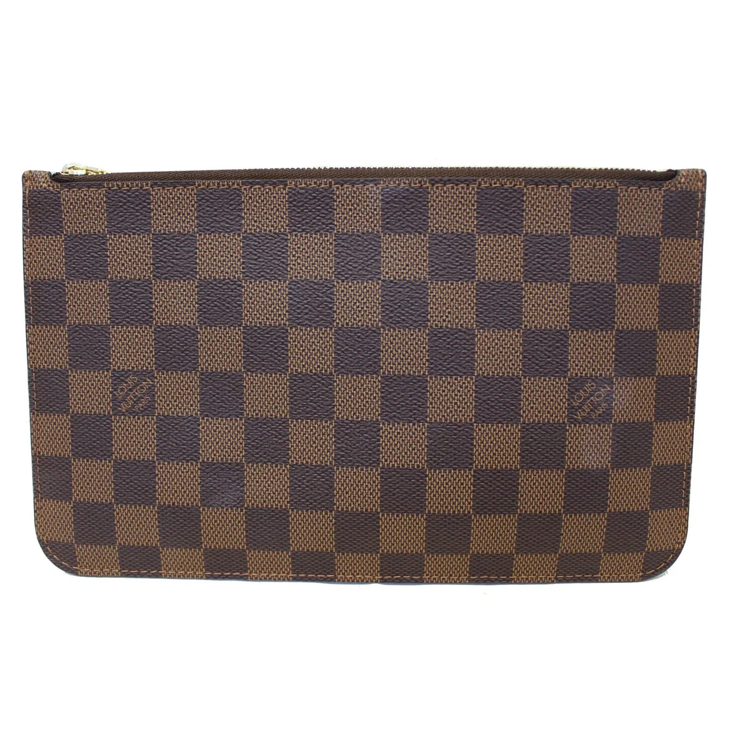 LOUIS VUITTON Pochette Wristlet Pouch Damier Ebene Neverfull MM/GM Brown