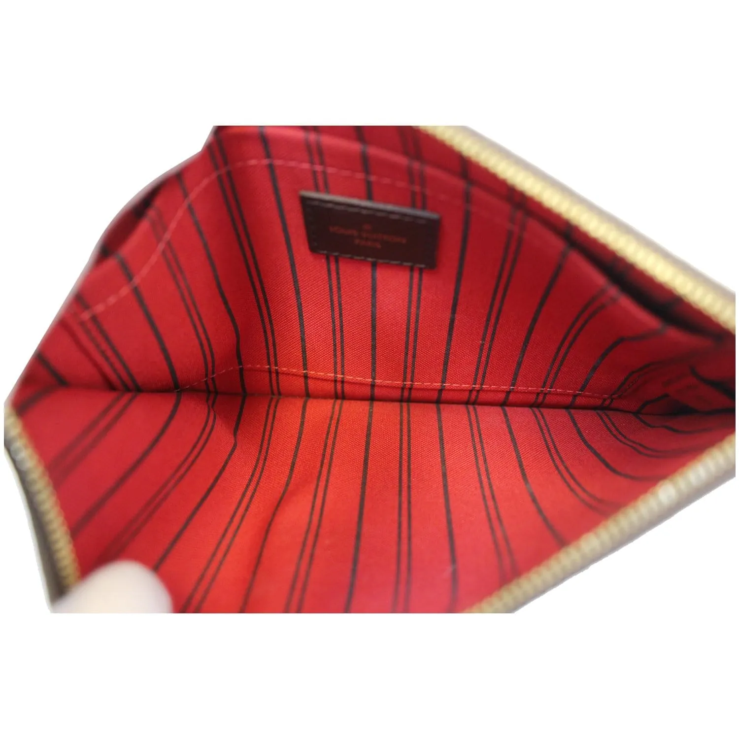 LOUIS VUITTON Pochette Wristlet Pouch Neverfull MM Damier Ebene