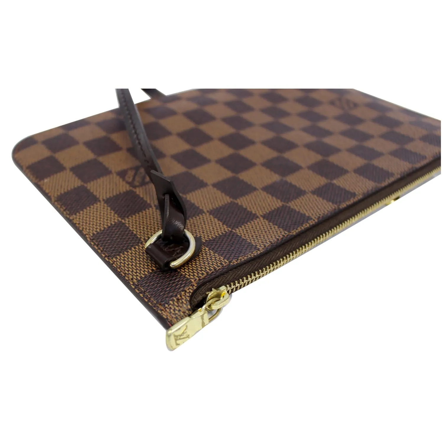 LOUIS VUITTON Pochette Wristlet Pouch Neverfull MM Damier Ebene
