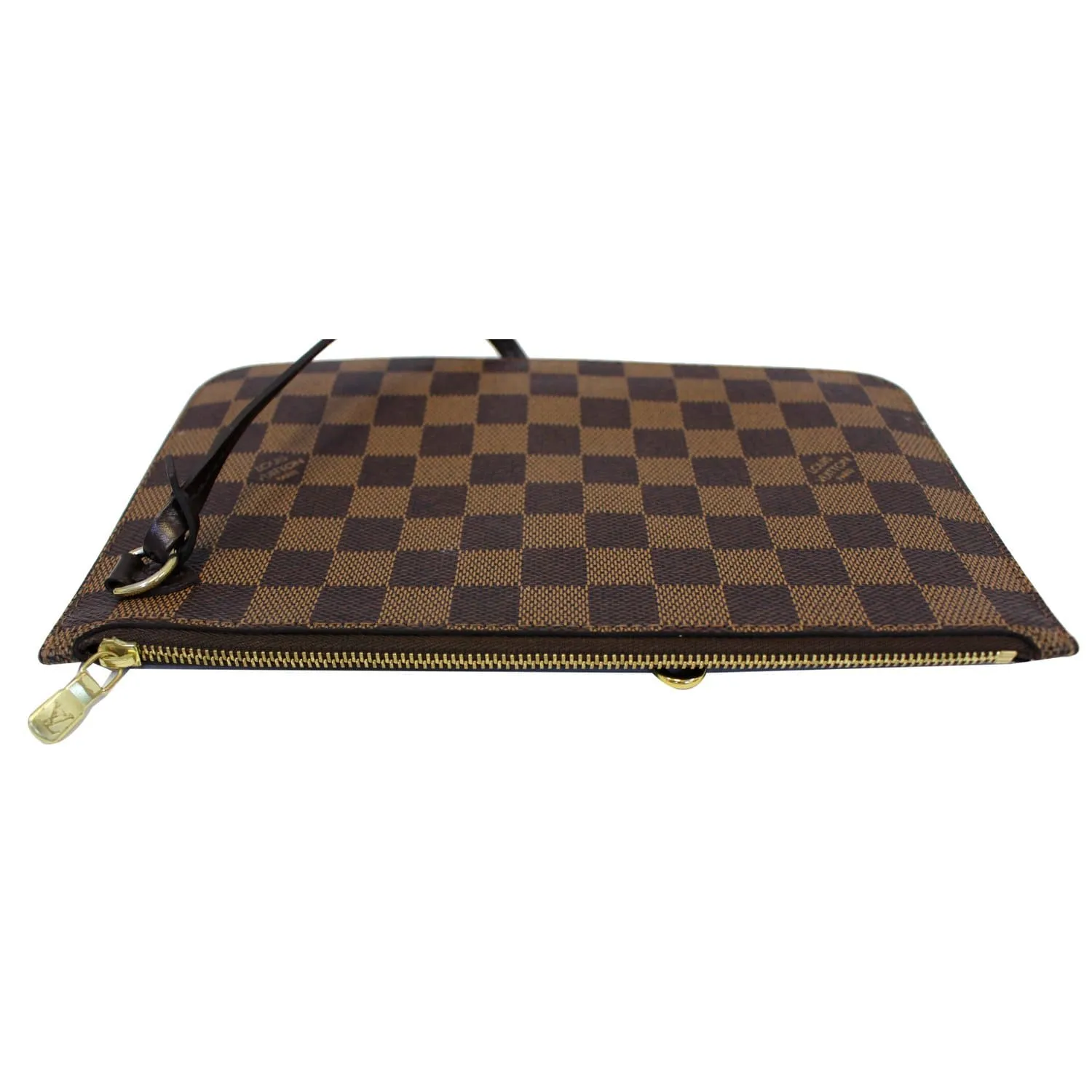 LOUIS VUITTON Pochette Wristlet Pouch Neverfull MM Damier Ebene