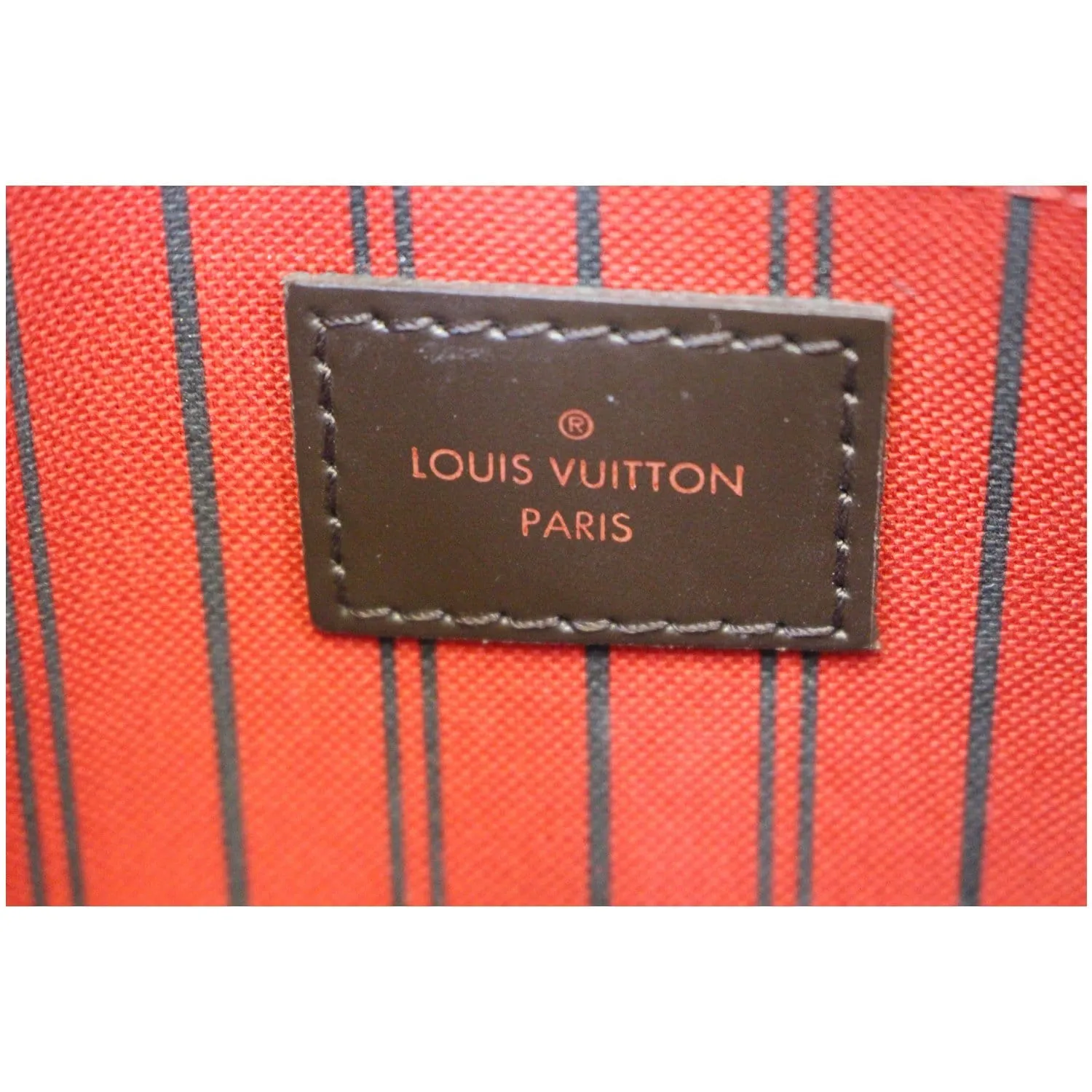 LOUIS VUITTON Pochette Wristlet Pouch Neverfull MM Damier Ebene