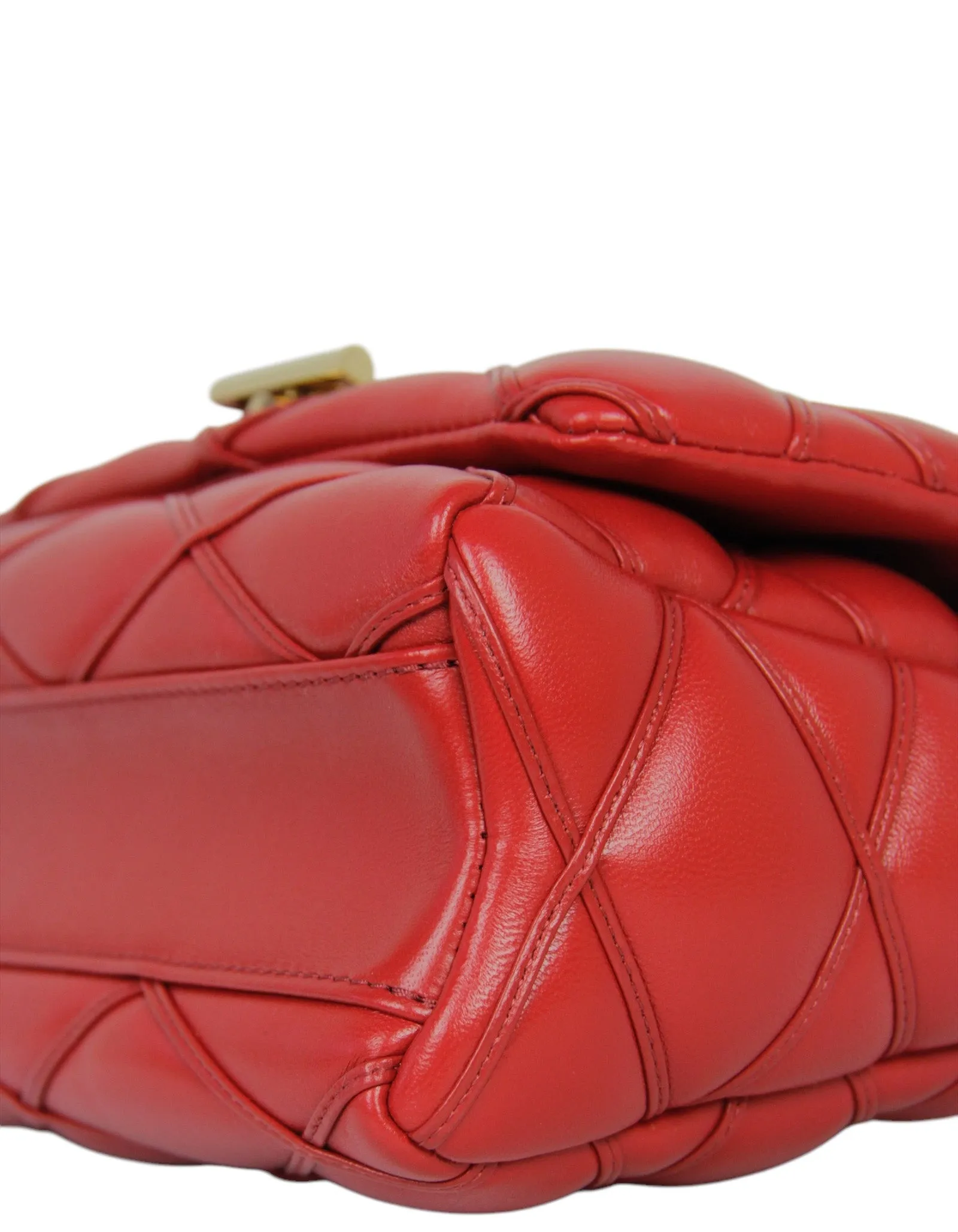 Louis Vuitton Red Malletage Top Handle GO-14 MM