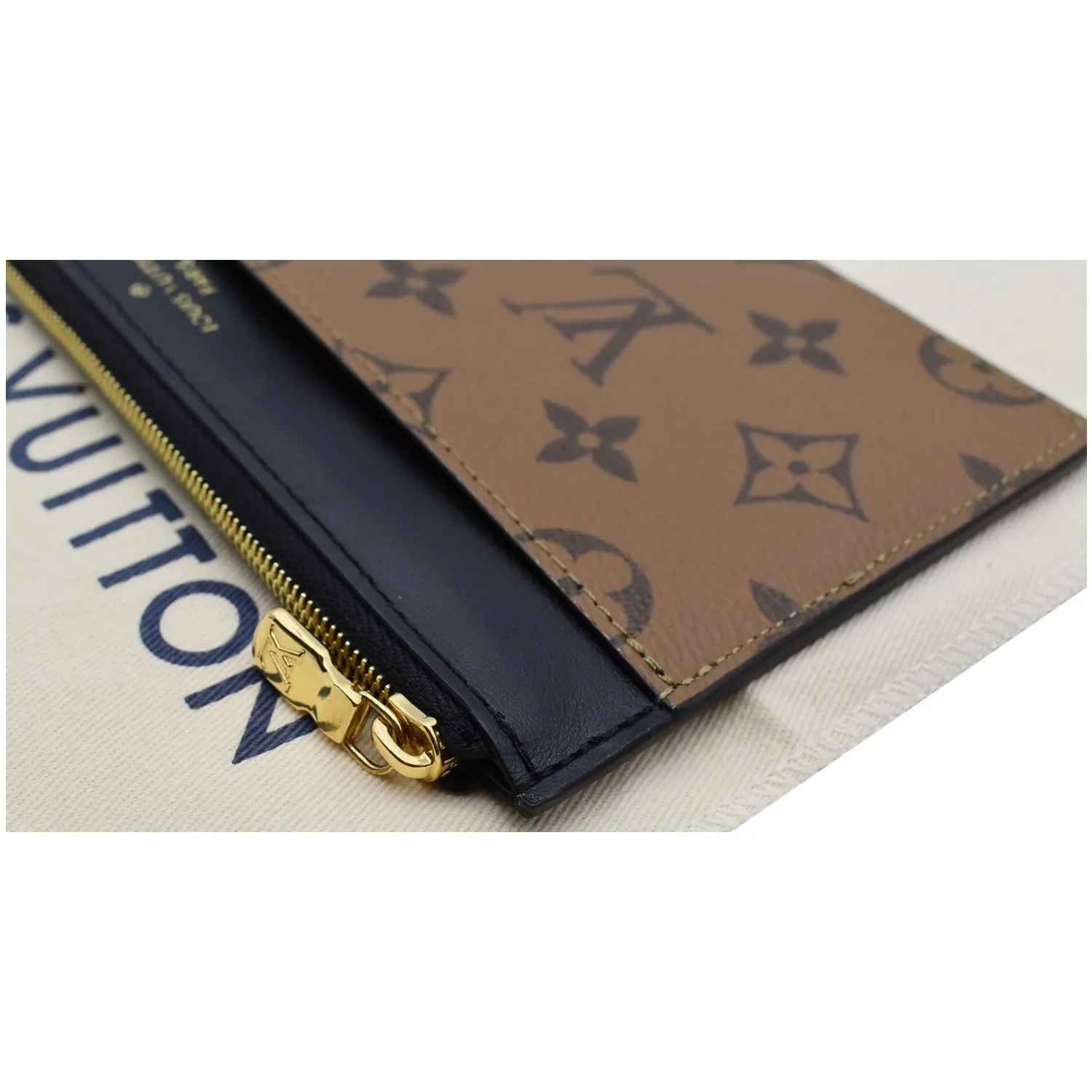 LOUIS VUITTON Slim Purse Monogram Reverse Canvas Wallet Brown