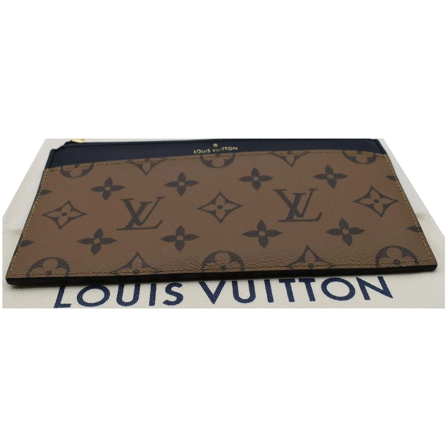 LOUIS VUITTON Slim Purse Monogram Reverse Canvas Wallet Brown