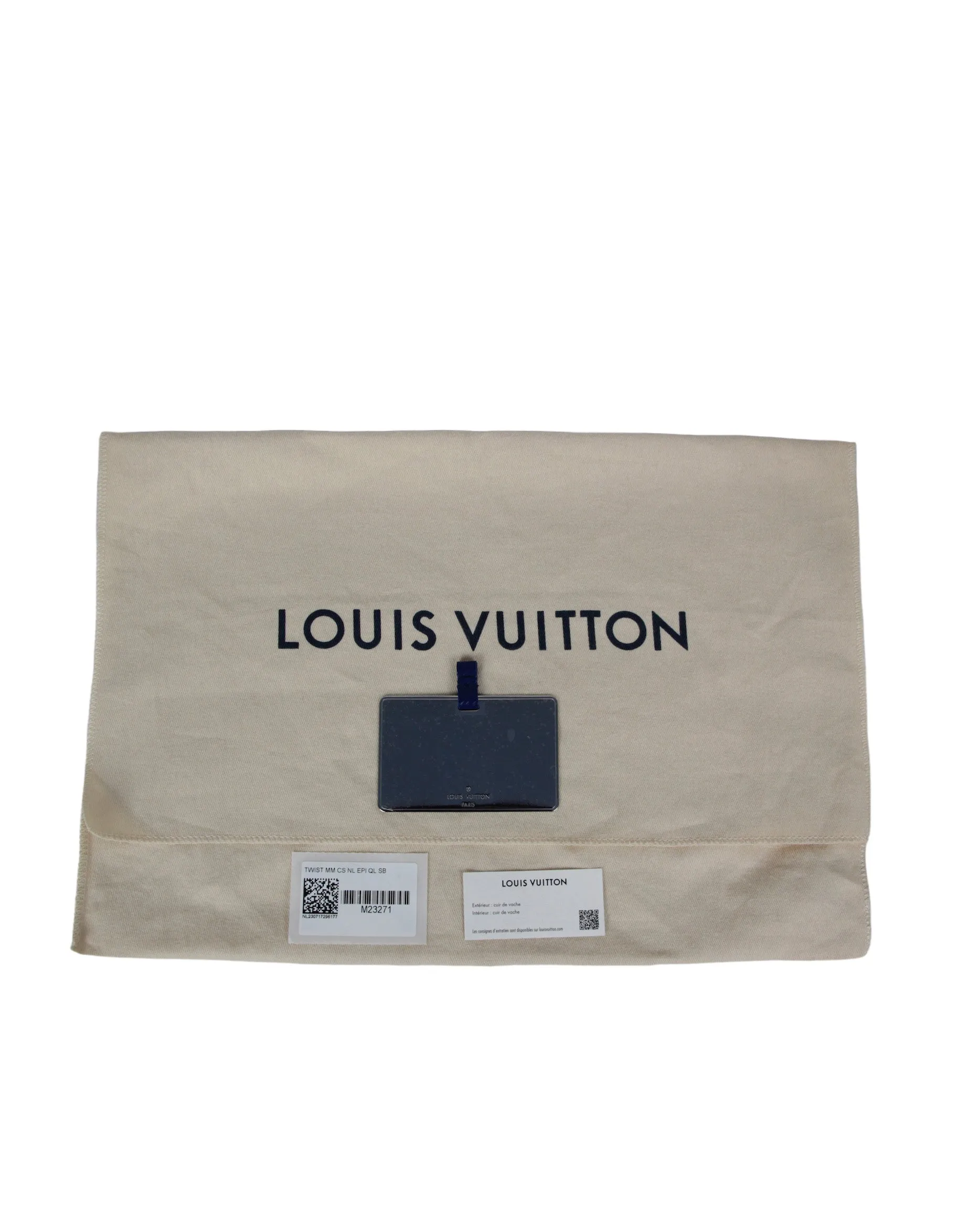 Louis Vuitton Small Blue Epi Leather Enamel LV Twist MM