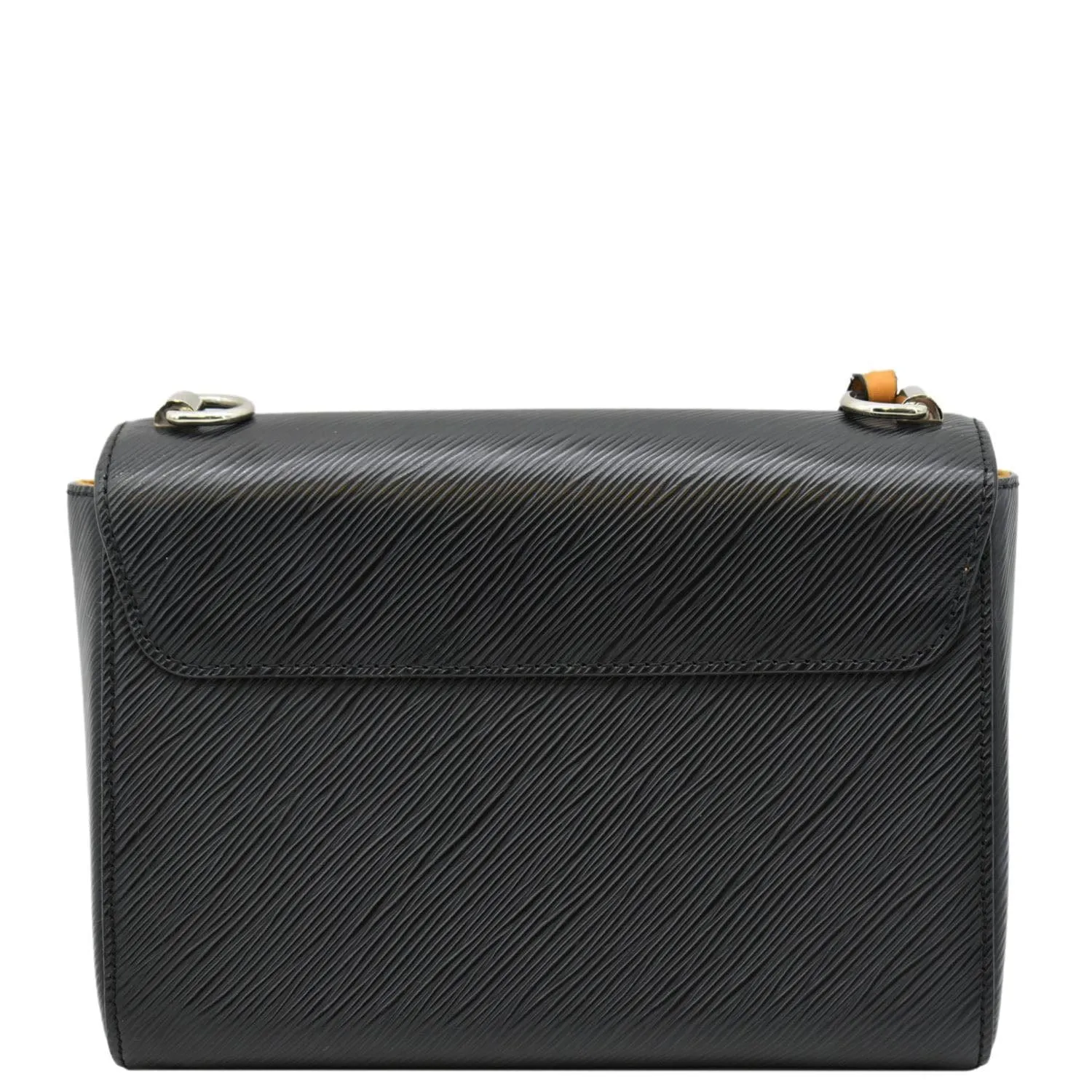 LOUIS VUITTON Twist MM Braided Handle Epi Leather Shoulder Bag Black