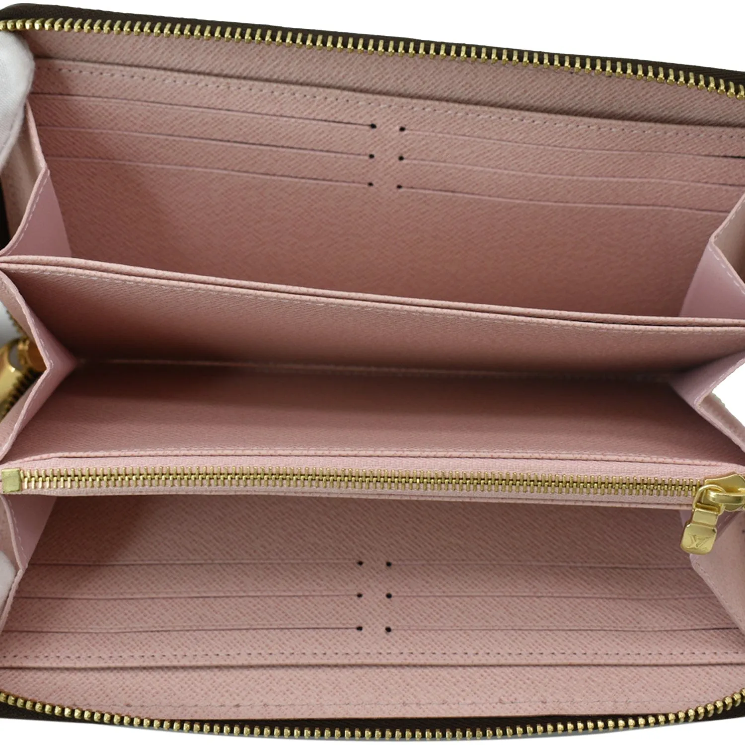 LOUIS VUITTON Valentine Dog Zippy Monogram Canvas Wallet Brown