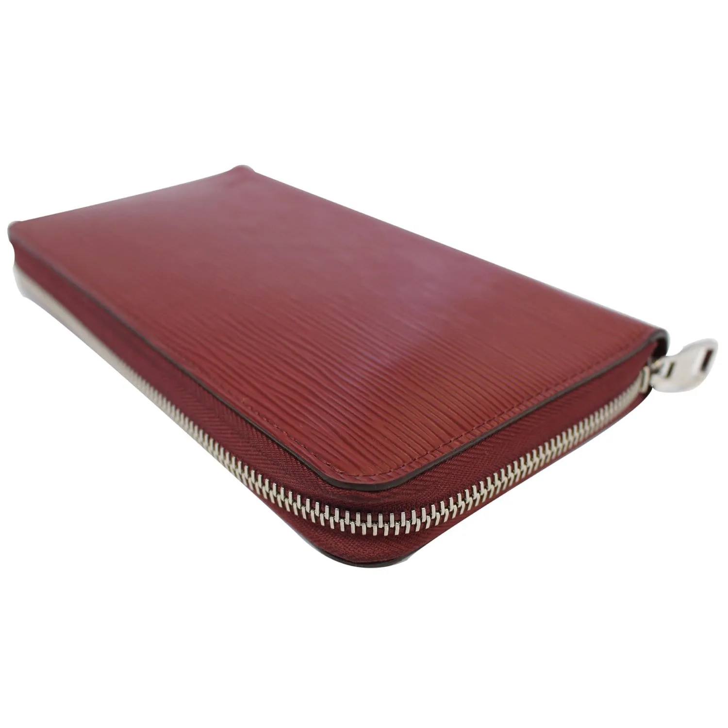 LOUIS VUITTON Zippy Organizer Epi Leather Wallet Red