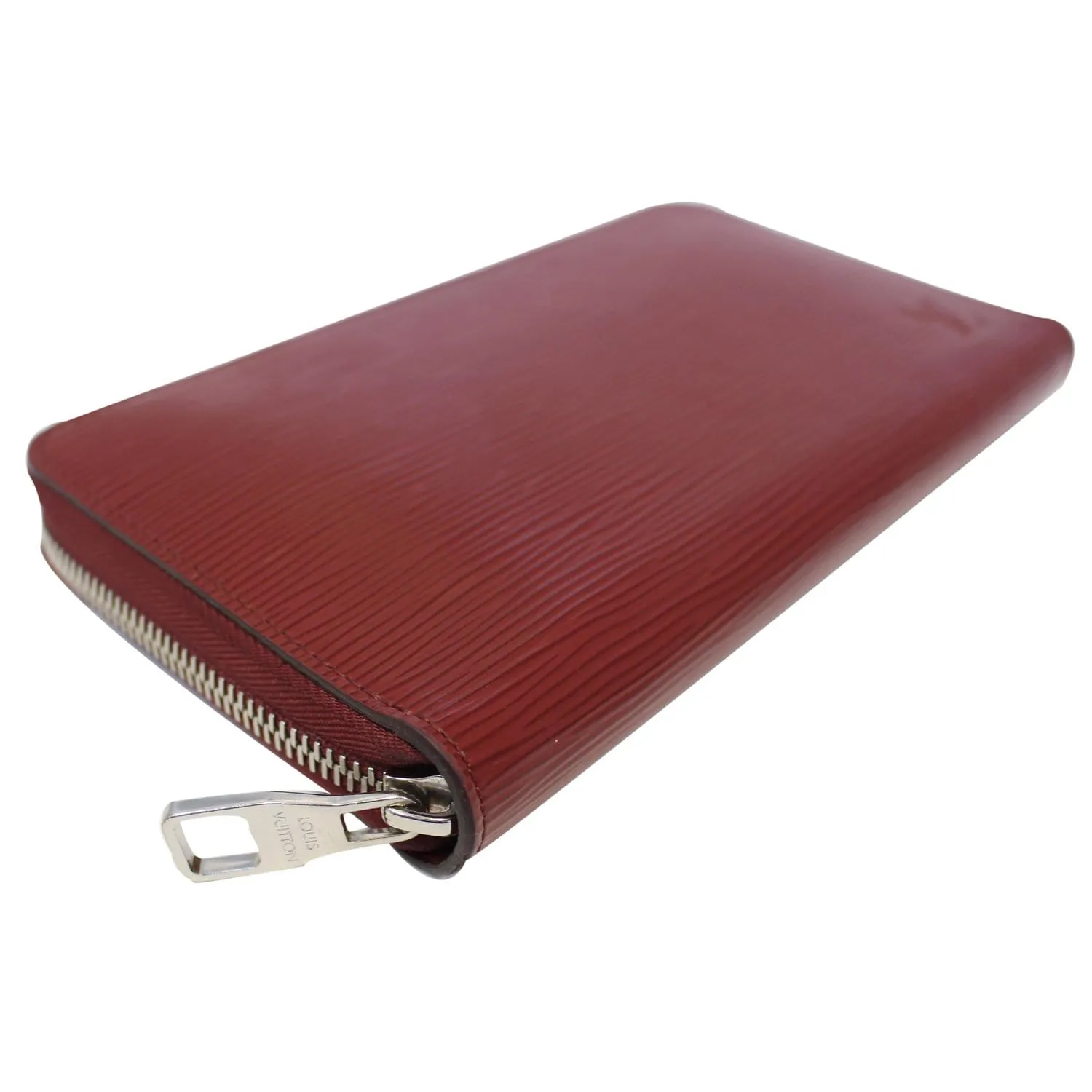 LOUIS VUITTON Zippy Organizer Epi Leather Wallet Red