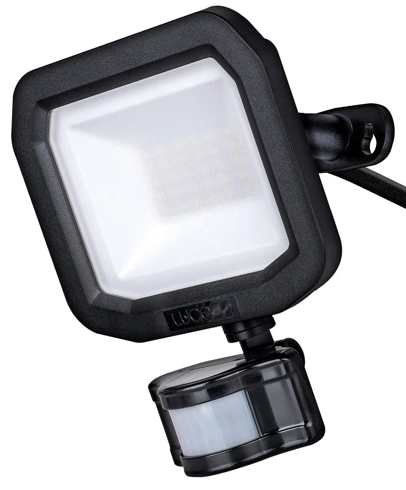 Luceco Smart LSMFSP20B150 20W 2400lm IP65 LED PIR Floodlight Black