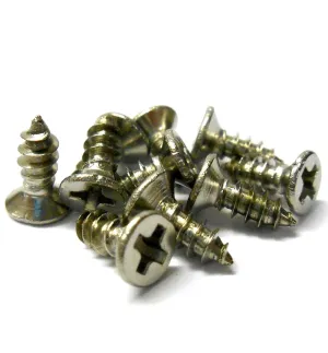 M3 x 10mm 3 x 10 Silver Cross Head Flat Countersunk Screw 10 Self Tapping Thread