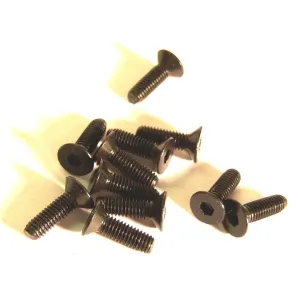 M4 x 12mm 4 x 12 Black Inner Hex Flat Socket Screw x 10