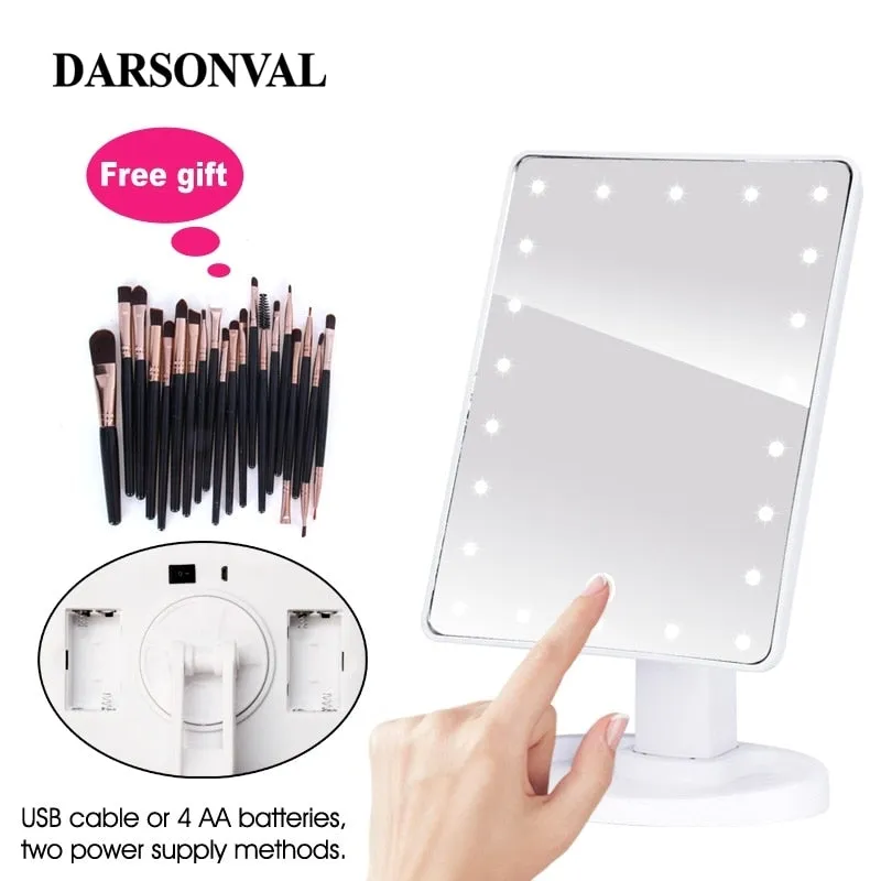 Makeup Mirrors With Adjustable LED Light 16/22 Touch Screen For Beauty Makeup
