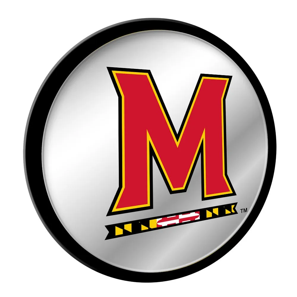 Maryland Terrapins: Modern Disc Mirrored Wall Sign