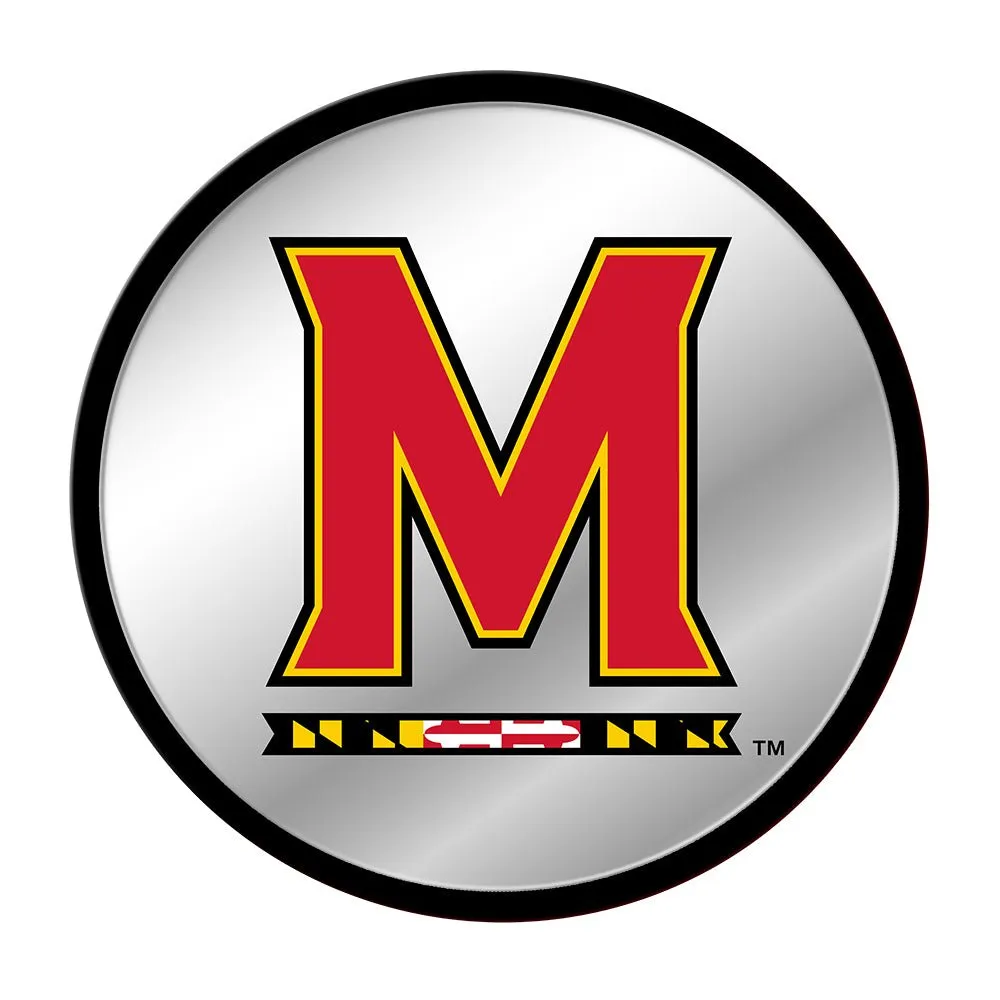 Maryland Terrapins: Modern Disc Mirrored Wall Sign