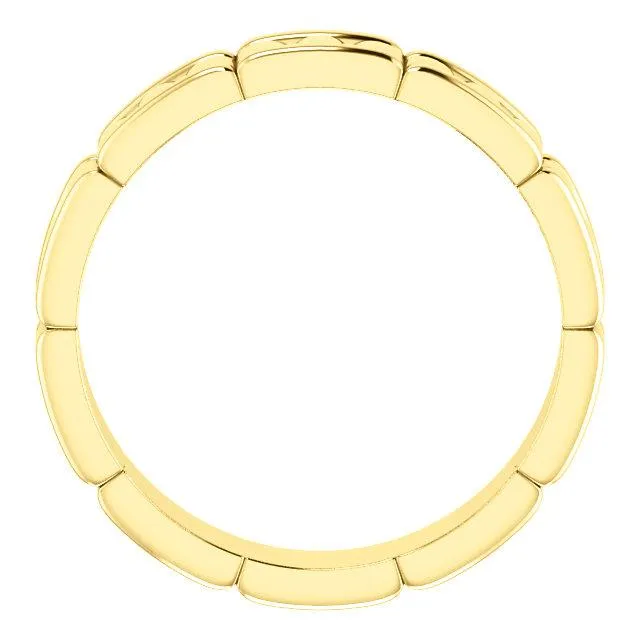 Matthew Patterned Wedding Band