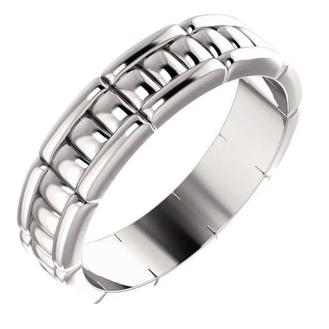 Matthew Patterned Wedding Band