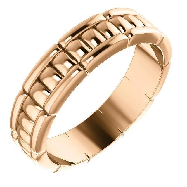 Matthew Patterned Wedding Band