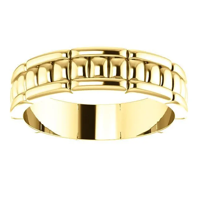 Matthew Patterned Wedding Band