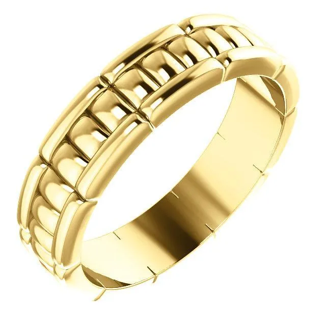 Matthew Patterned Wedding Band