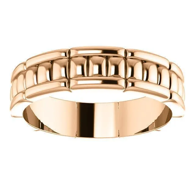 Matthew Patterned Wedding Band