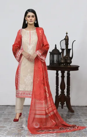 MED-04  LAWN 2PC STITCHED