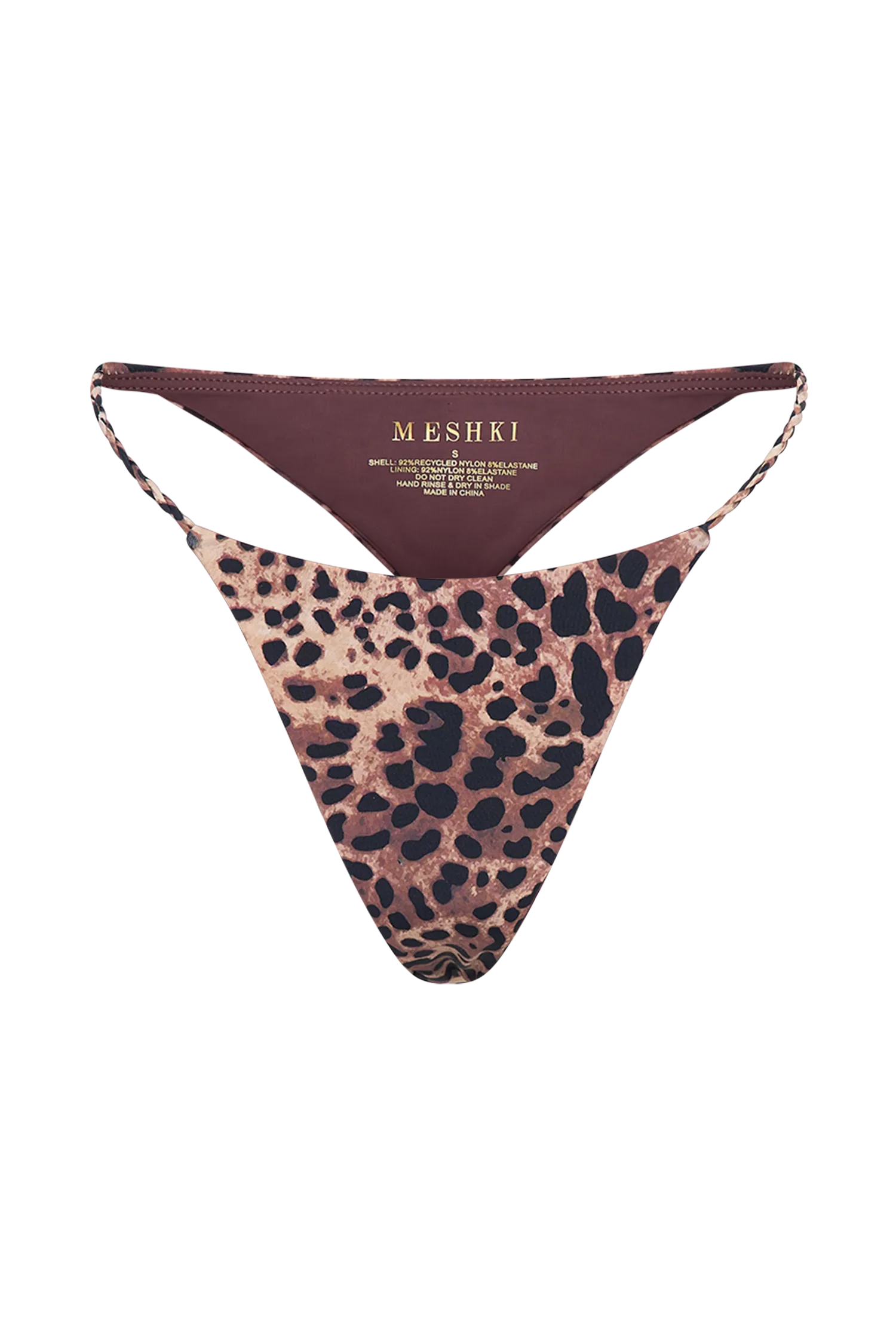 Melika Braided Bikini Bottoms - Leopard Print