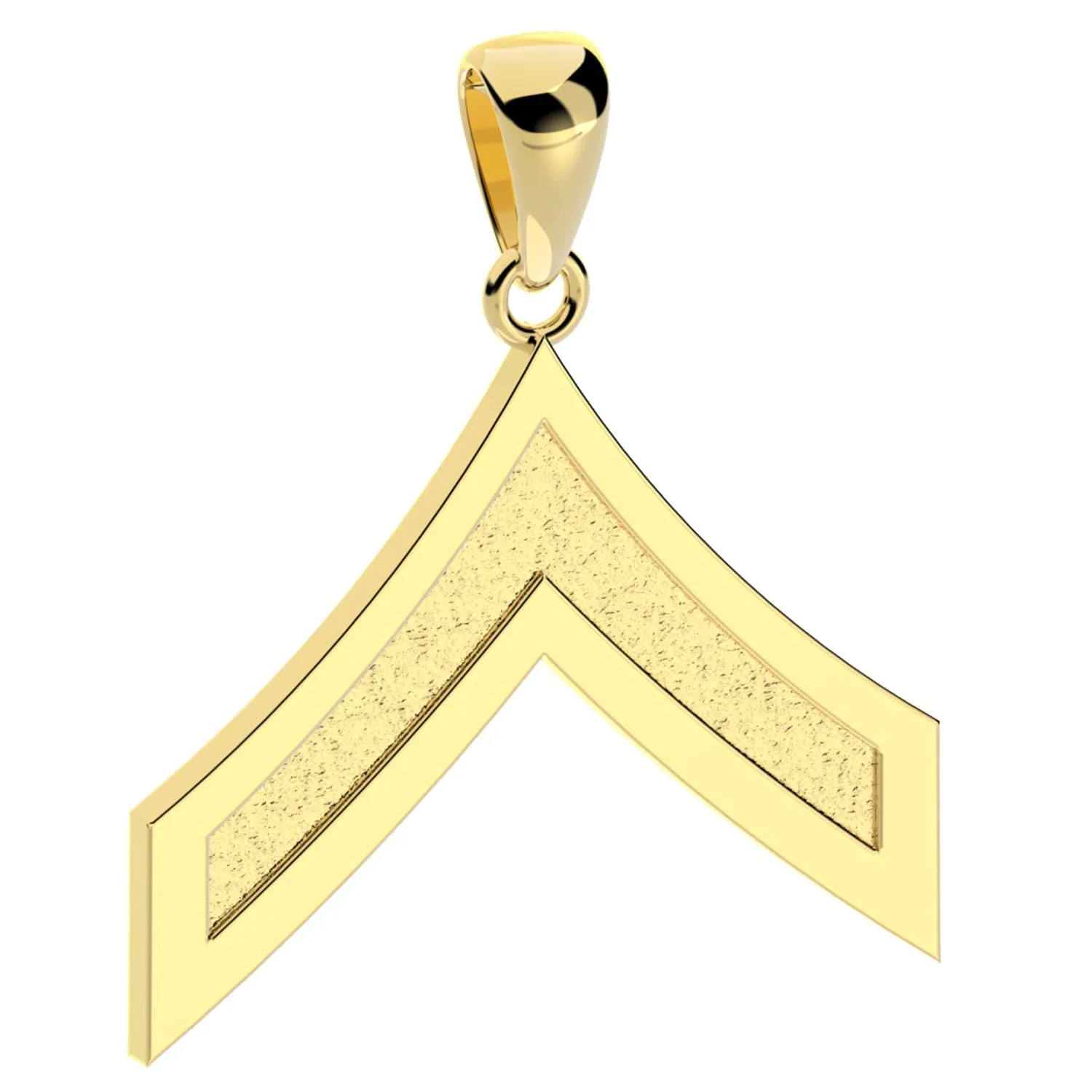 Men's 10k or 14k Yellow or White Gold Private First Class US Marine Corps Pendant