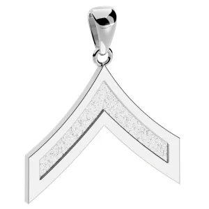 Men's 10k or 14k Yellow or White Gold Private First Class US Marine Corps Pendant