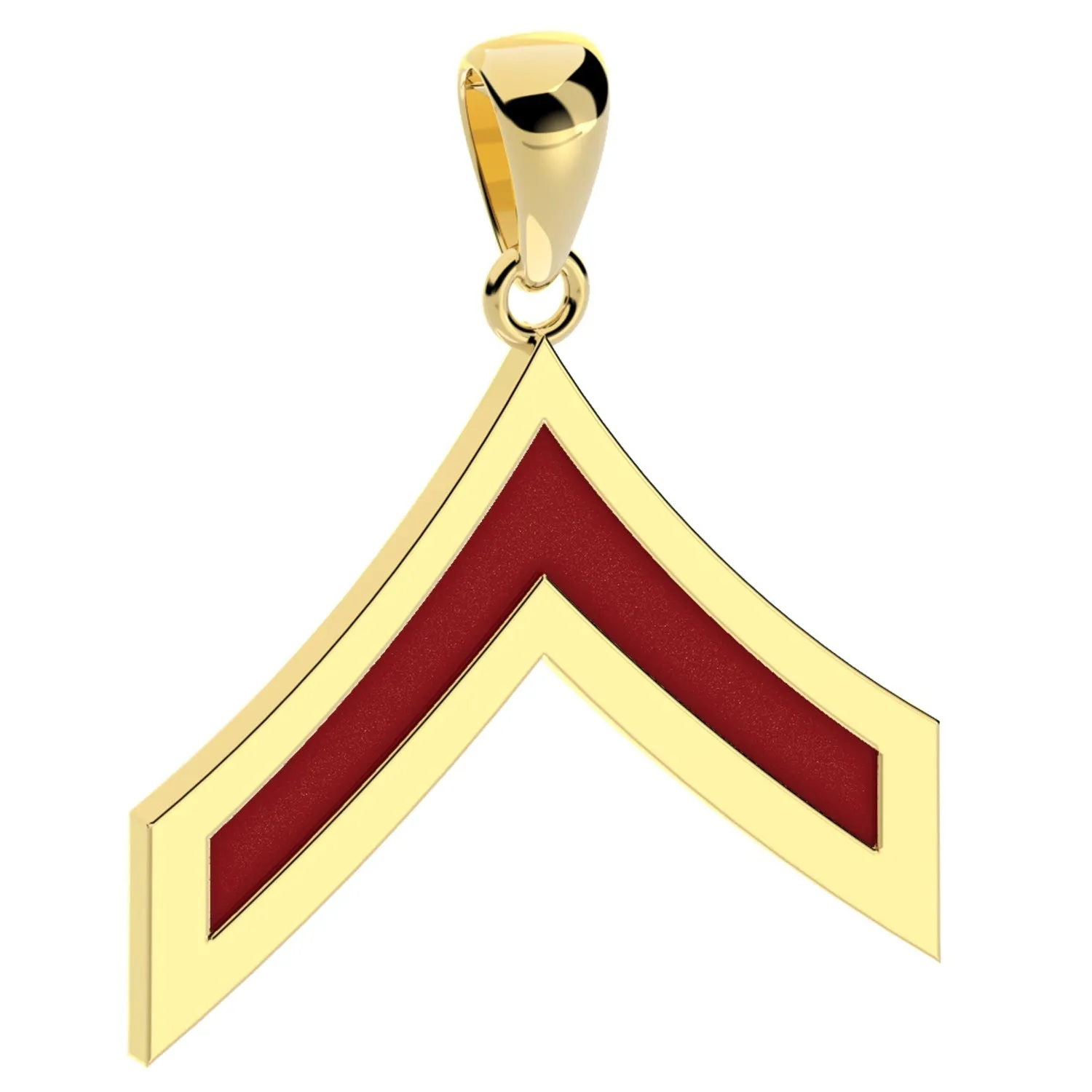 Men's 10k or 14k Yellow or White Gold Private First Class US Marine Corps Pendant
