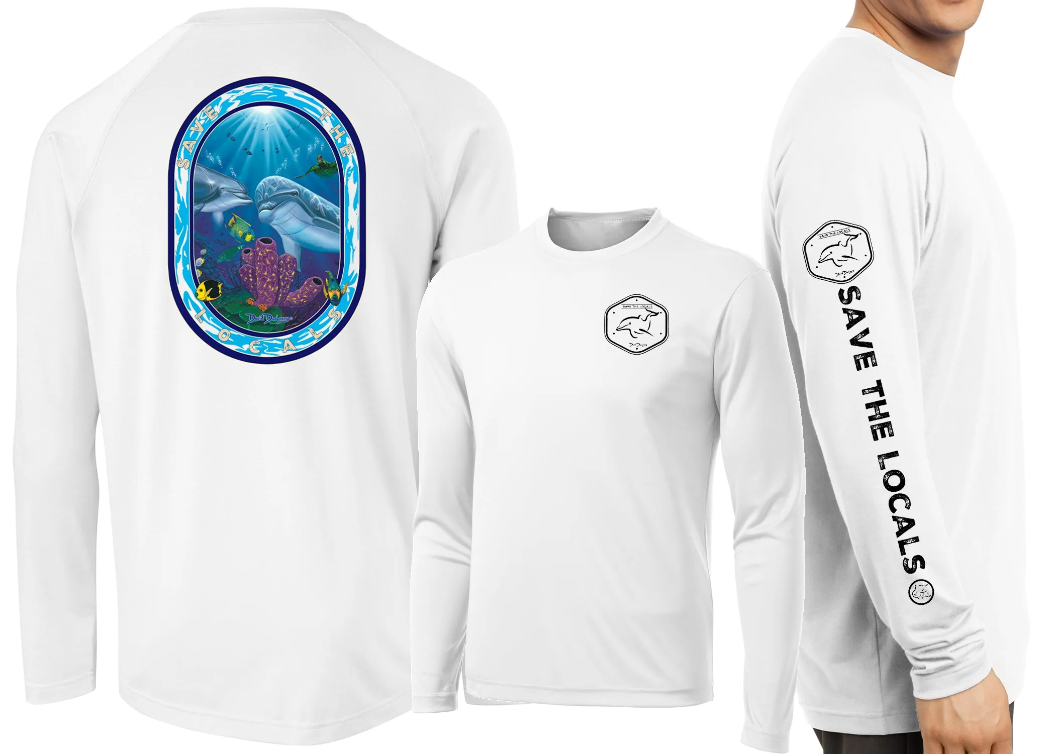 Men’s Performance Save The Locals Dolphins Long Sleeve
