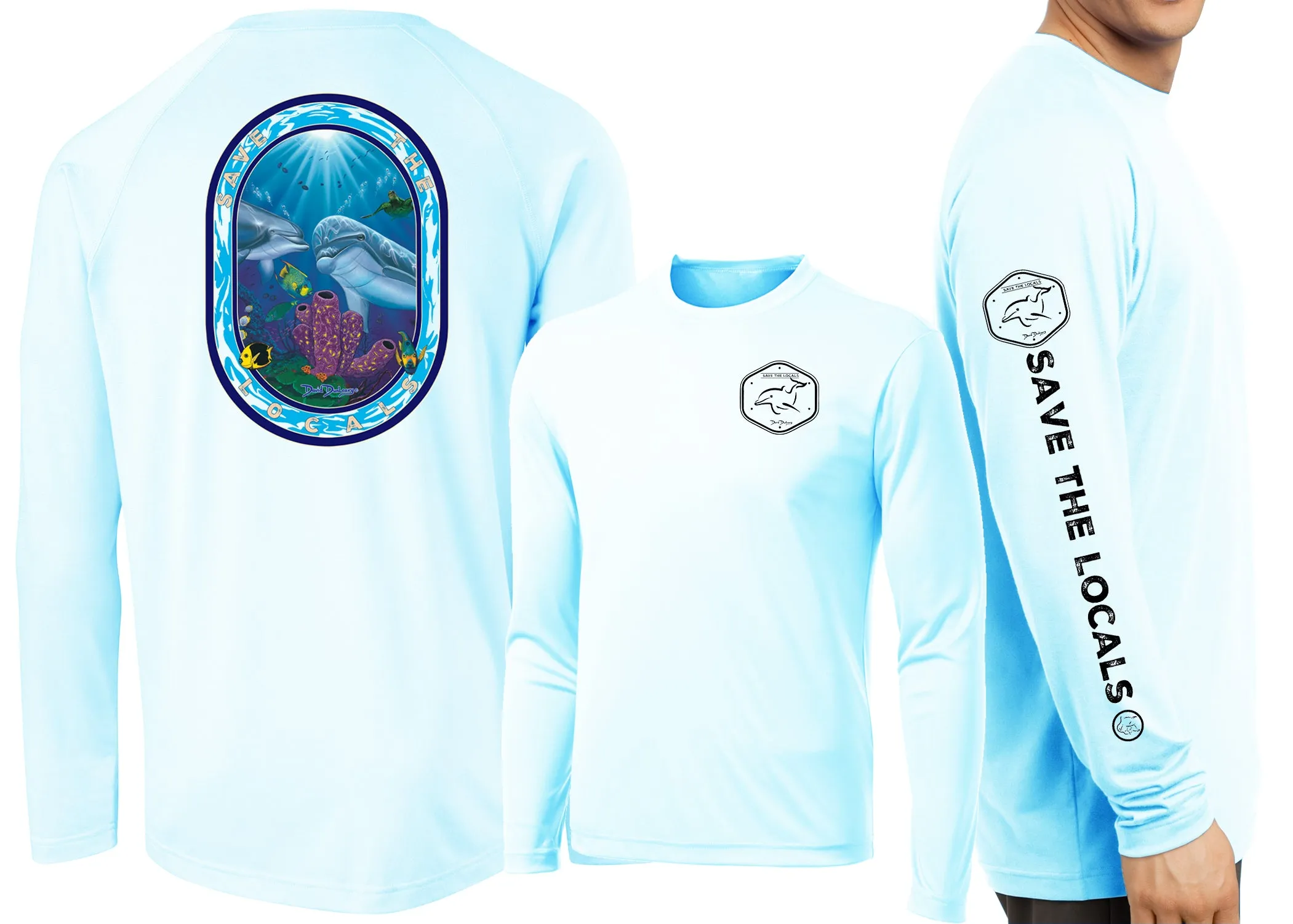 Men’s Performance Save The Locals Dolphins Long Sleeve
