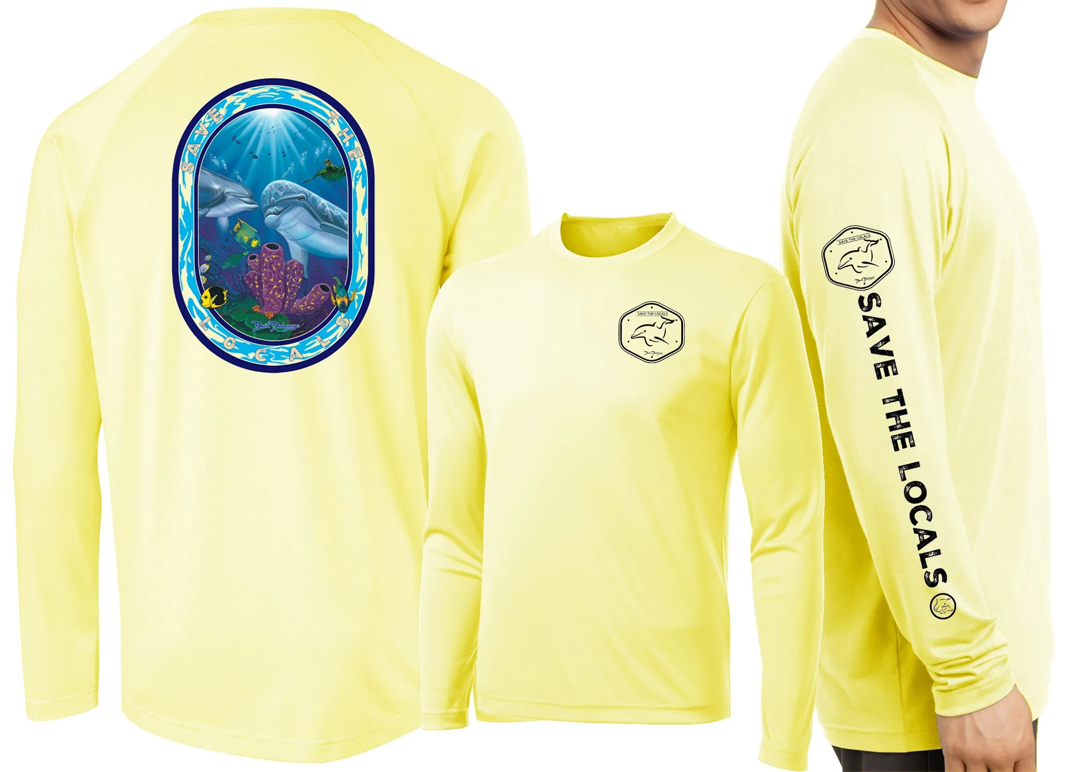 Men’s Performance Save The Locals Dolphins Long Sleeve