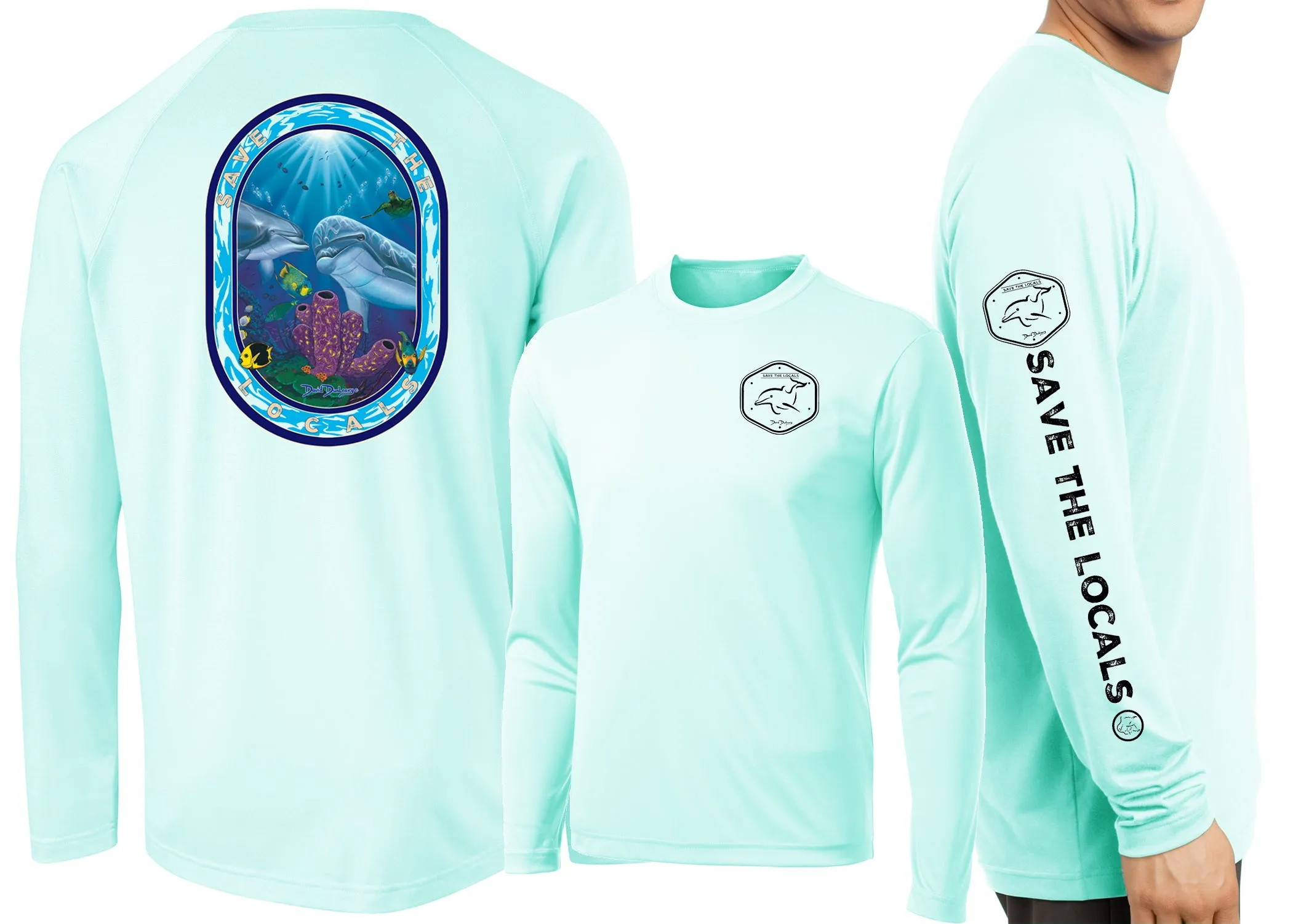 Men’s Performance Save The Locals Dolphins Long Sleeve