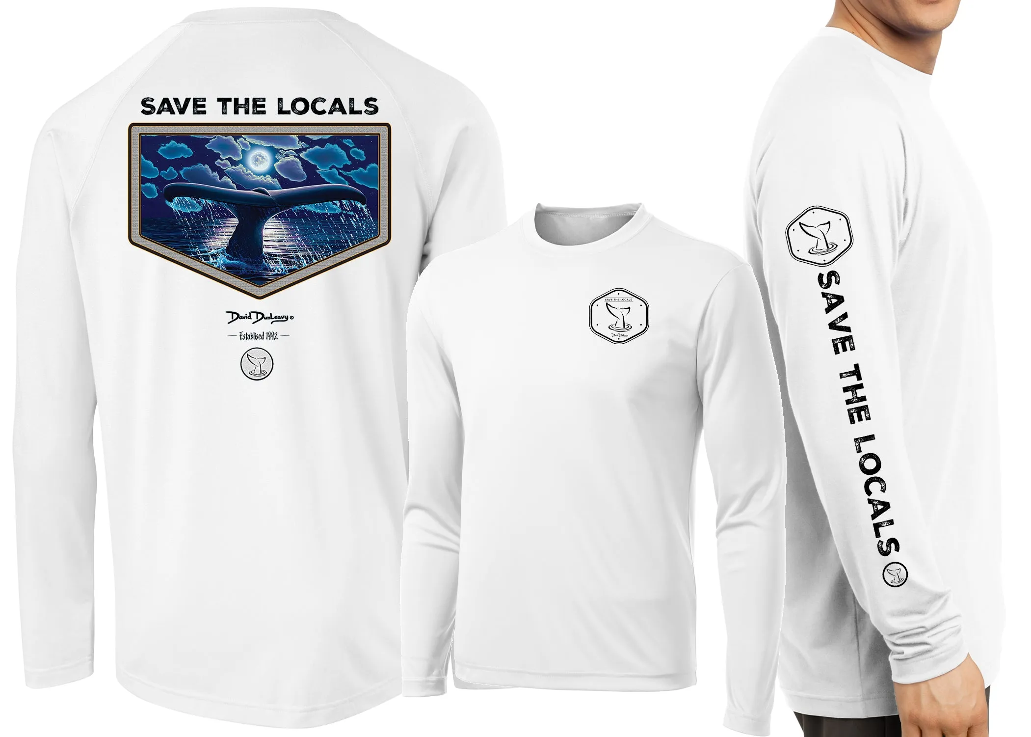 Men’s Performance Save The Locals Whale Tail Long Sleeve