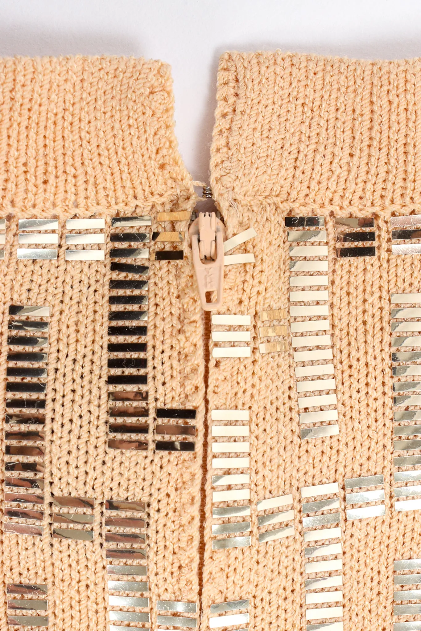 Metallic Patterned Knit Tunic & Skirt Set