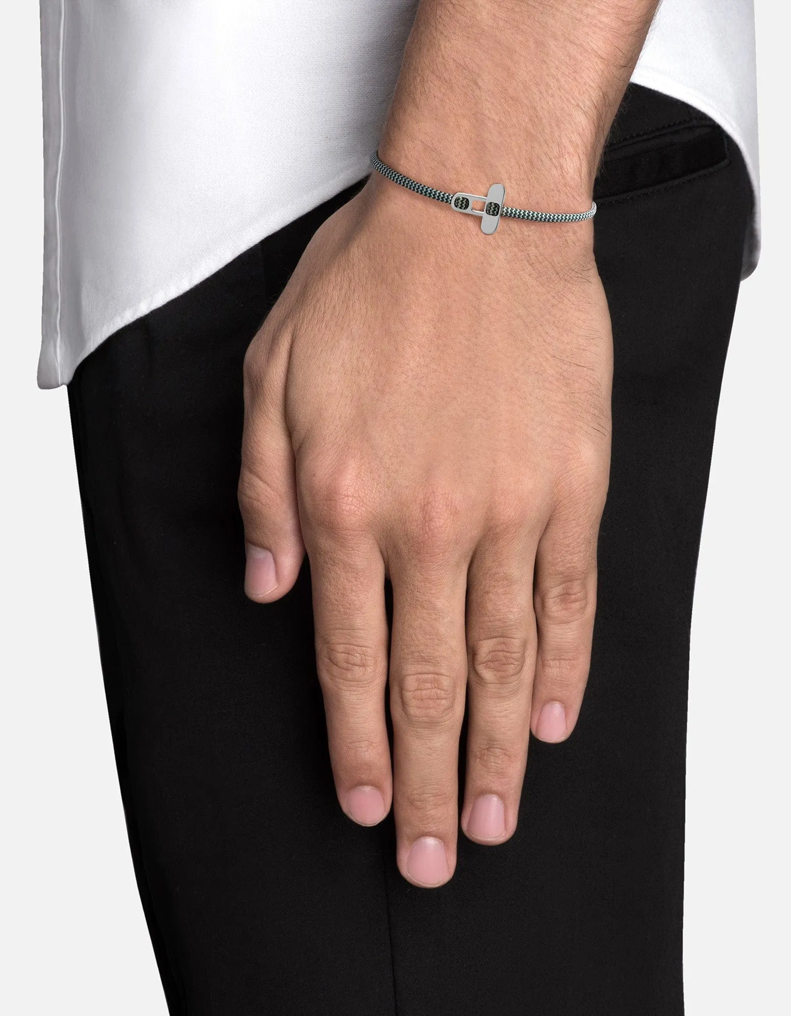 Metric 2.5mm Rope Bracelet, Sterling Silver
