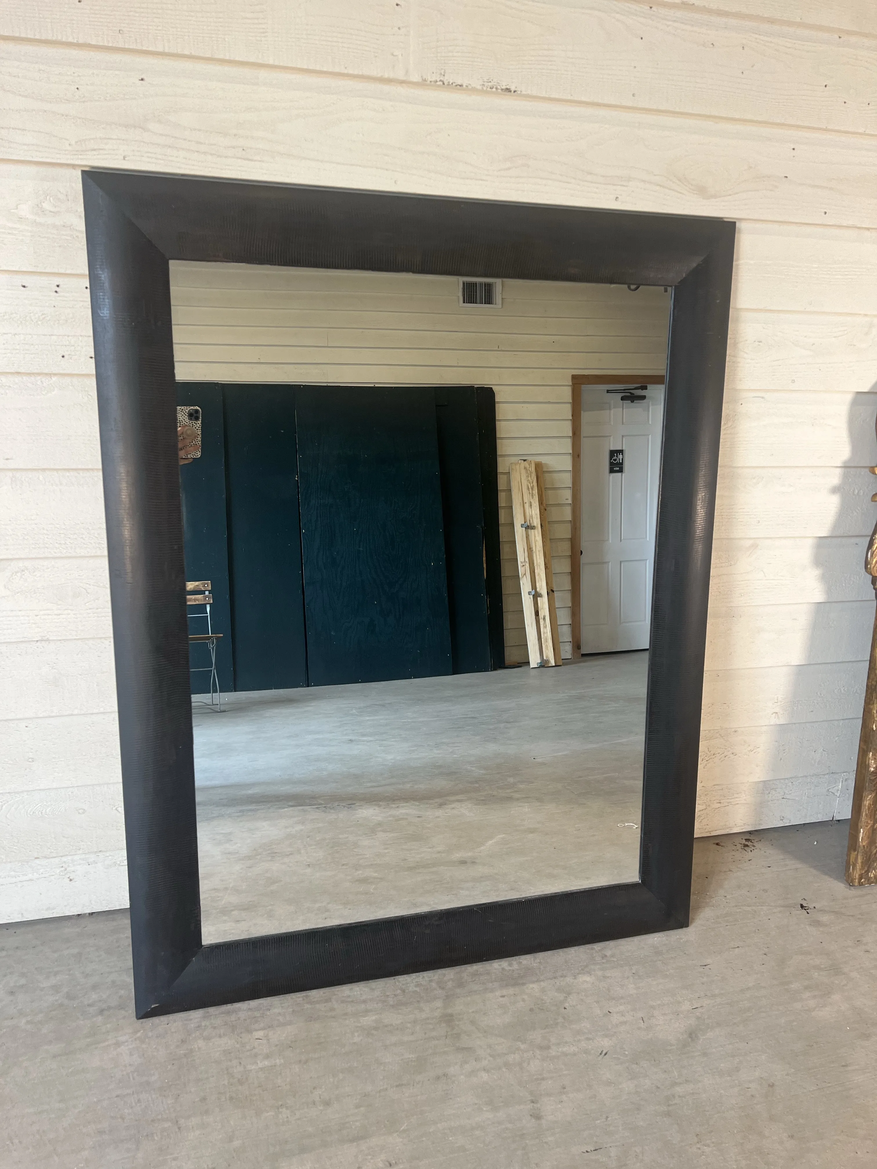 Mid 20th Century Vintage Spanish Large Black Mirror