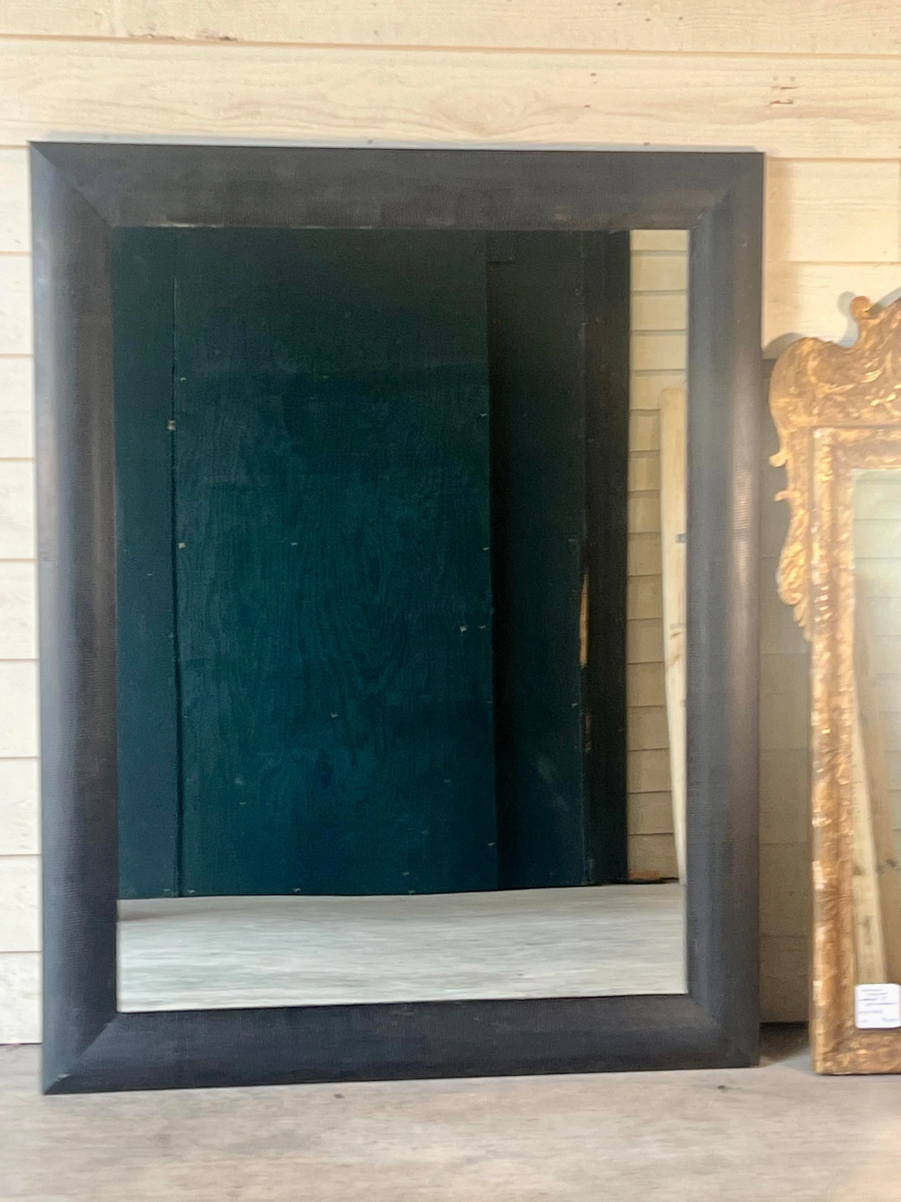 Mid 20th Century Vintage Spanish Large Black Mirror