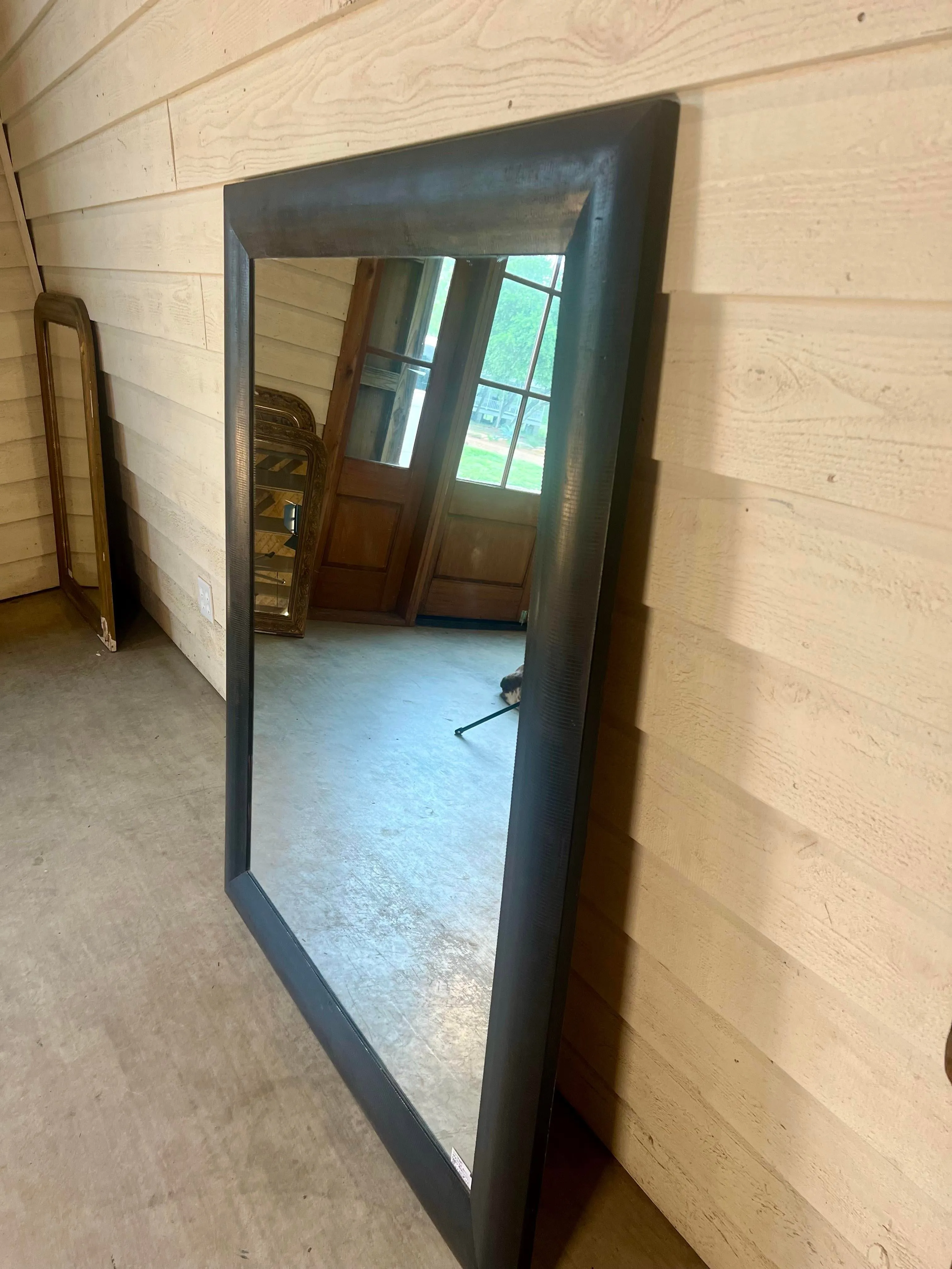 Mid 20th Century Vintage Spanish Large Black Mirror