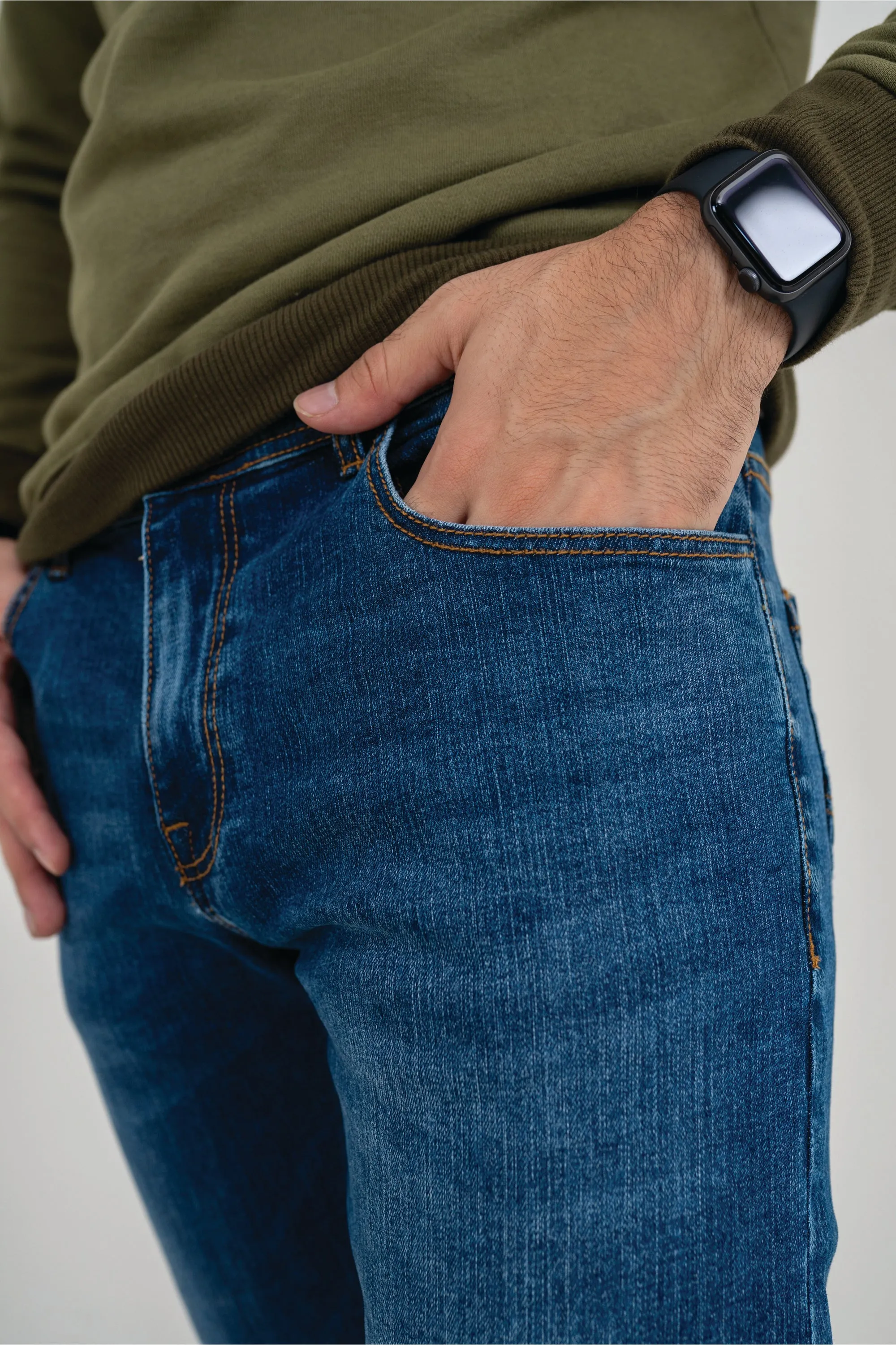Mid-Blue Smart Fit Jeans