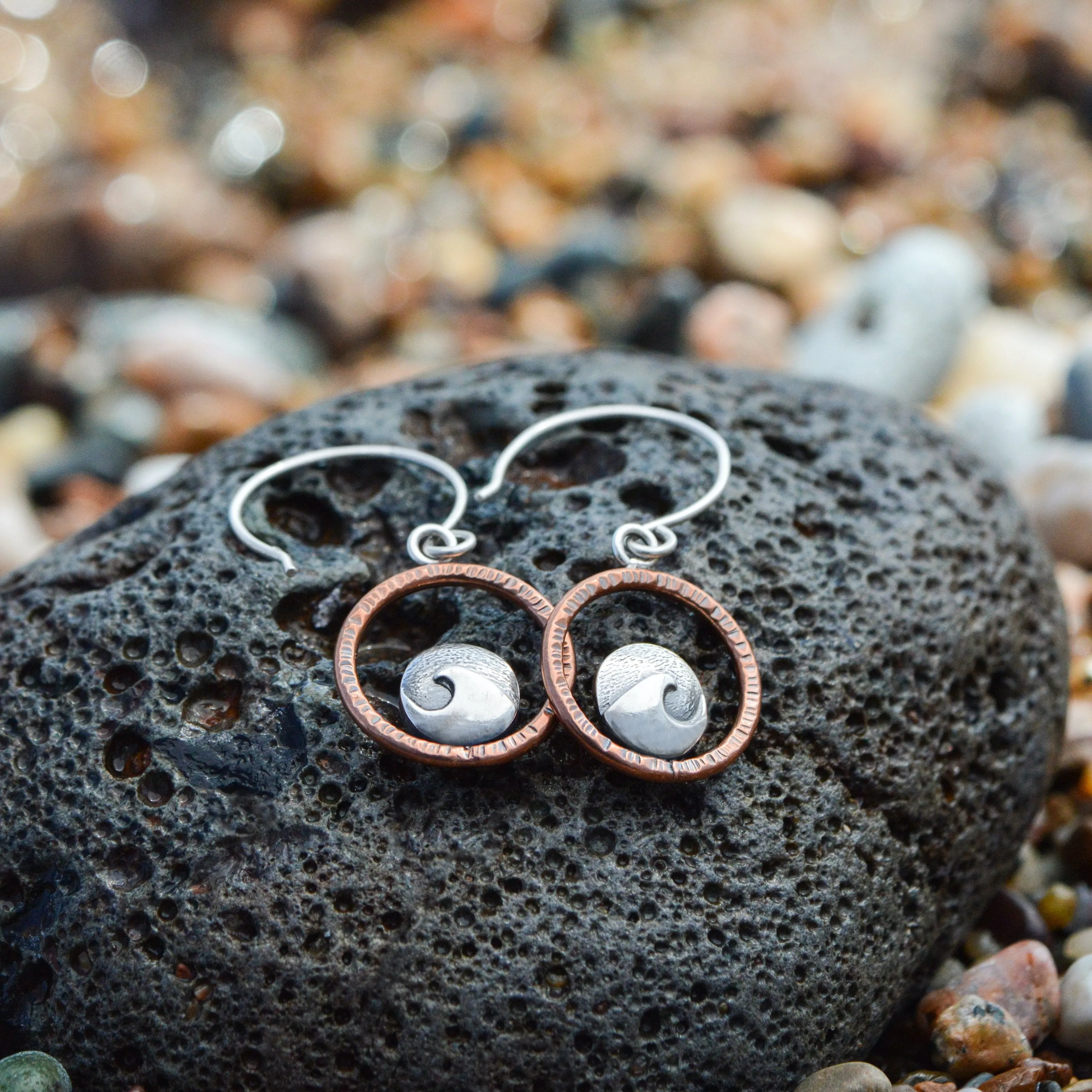 Mini Cresting Wave Hoop Earrings